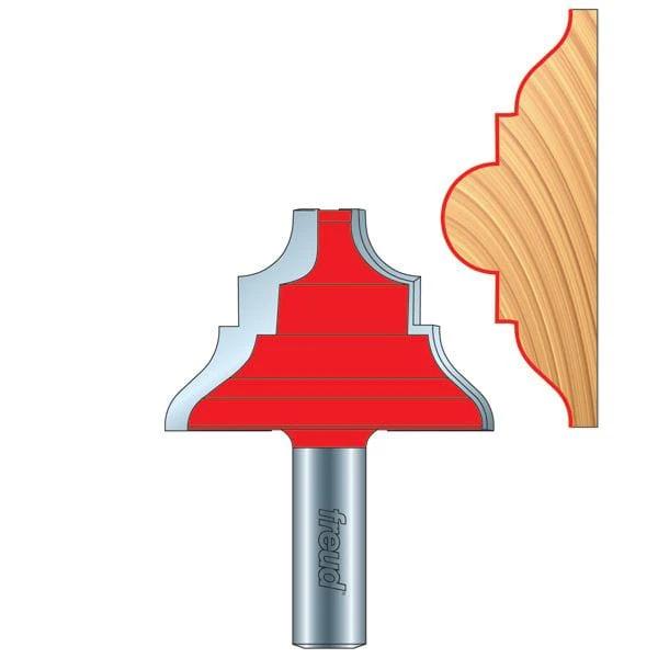 Chair Rail Router Bit - 1/2" SH - Profile:#300 Upper Chair Rail